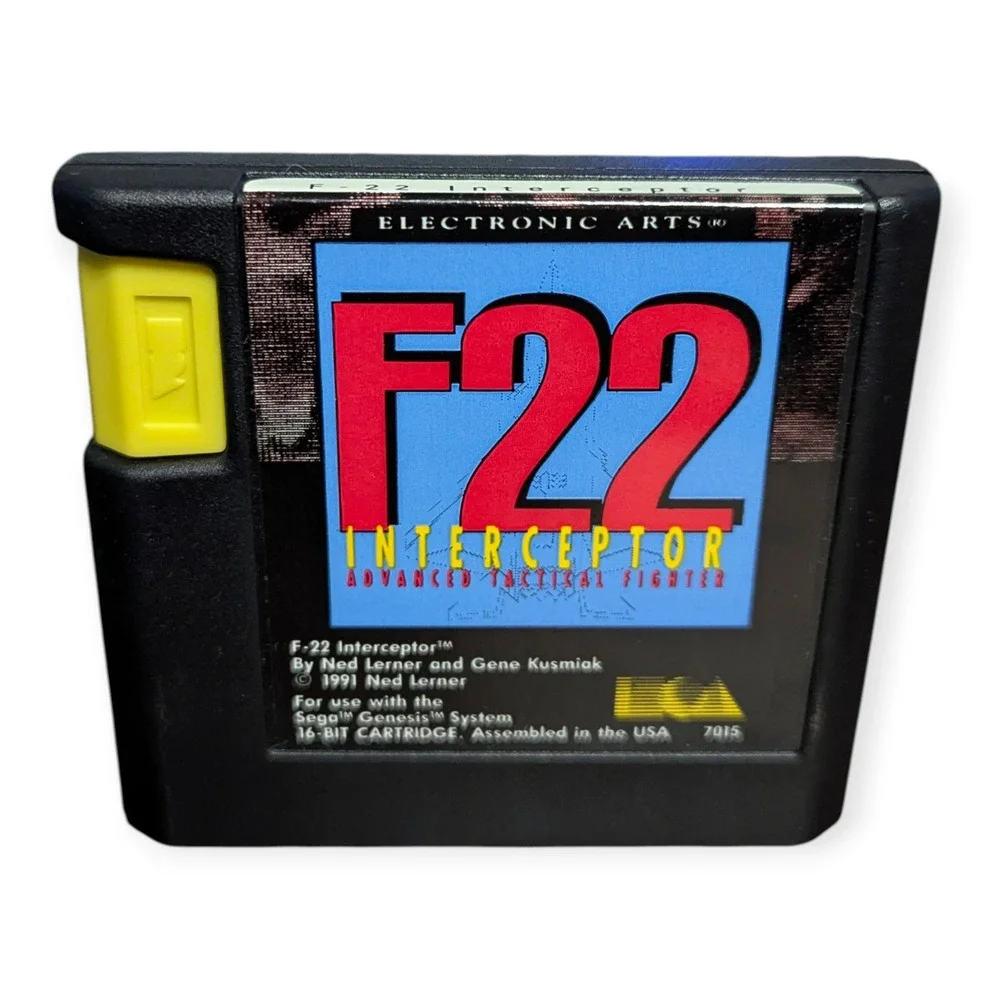 F-22 Interceptor Sega Genesis Game Electronic Arts CIB 1991 Flight Sim 7015‎